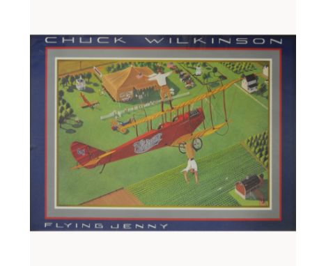 After Chuck Wilkinson, Flying Jenny, colour print, 60 x 88cm.