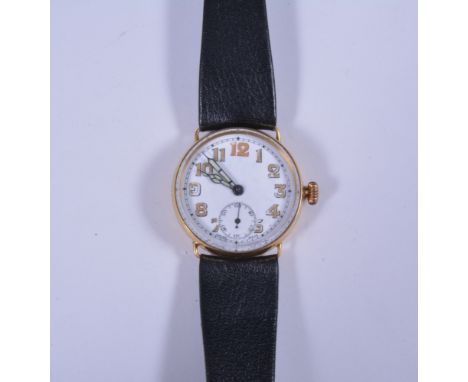 A vintage wristwatch, with 30mm white dial with arabic numeral chapter ring, luminous hands and subsidary seconds dial in an 