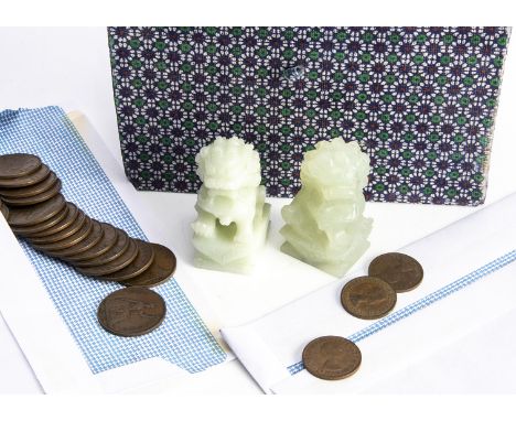 A collection of British coins, one box of coinage sorted into envelopes, including an Edward III hammered silver groat, and m