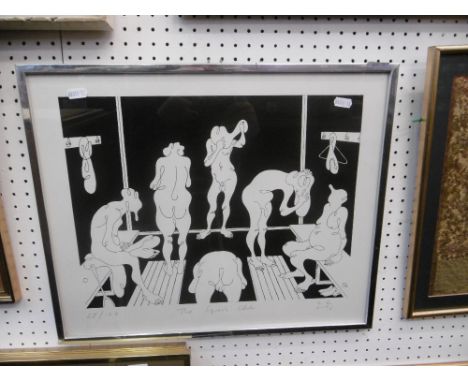 A signed limited edition print squash club