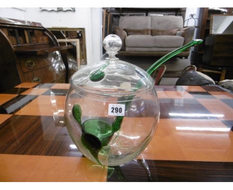 A Webb crystal punch bowl and ladle