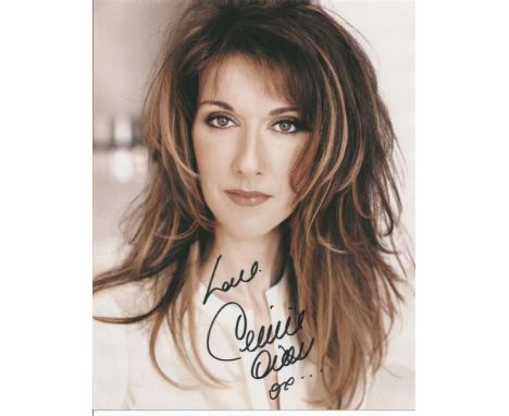 Celine Dion Singer Signed 8x10 Photo.  Good Condition. All signed items come with our certificate of authenticity. We combine