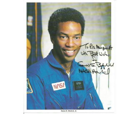 Guion Bluford NASA astronaut signed 10x8 colour portrait litho. Good Condition. All signed items come with our certificate of