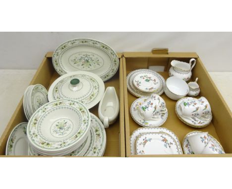 Royal Doulton 'Provencal' dinner service for six and Tuscan China and matched patterned tea ware in two boxes Condition Repor