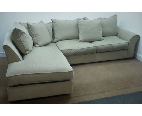 Collins & Hayes beige corner sofa, W282cm Condition Report Click here for further images, condition, auction times & delivery