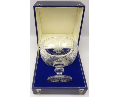 Stuart crystal cut glass chalice, H21cm, commemorating the Royal Wedding, 29th July 1981, number 125/150, boxed with certific