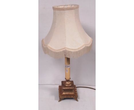 Brass Table Lamp &amp; Shade 