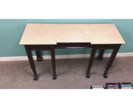 Regency Style 6 Leg Mahogany Console TableDimensions: 152cm W 51cm D 93cm H