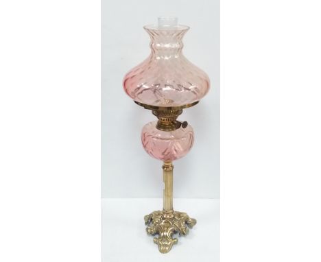 Unusual Vict Oil Lamp
