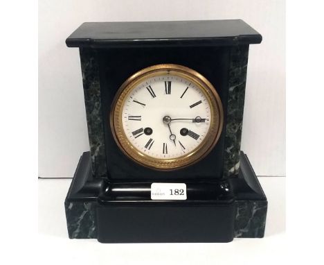 Vict Slate Mantle Clock 