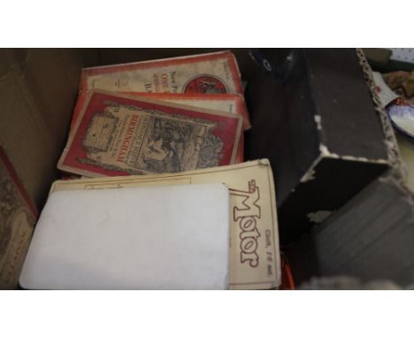 A box containing a selection of mixed Ordnance Survey maps, various