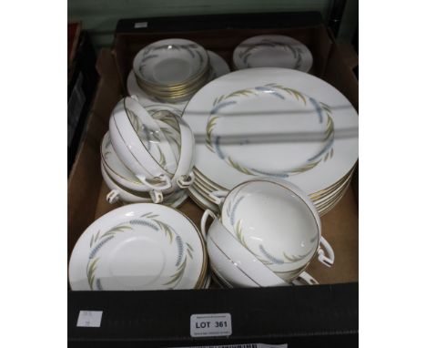 A selection of Royal Worcester "Harvest Ring" bone china dinner service, includes eight 27cm plates