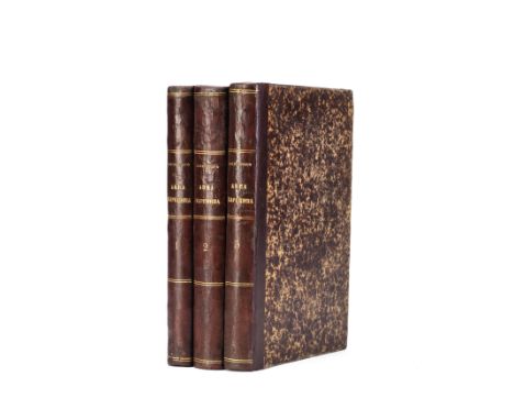 TOLSTOY (LEO)Anna Karenina, 3 vol., FIRST EDITION,  without the final blank in volume 3, contemporary aubergine quarter calf,