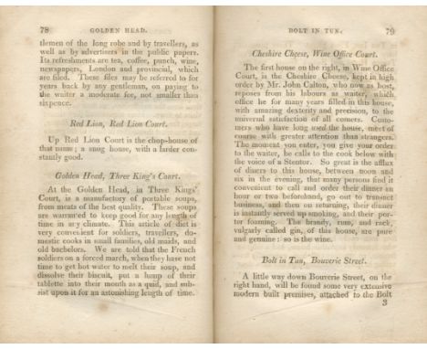 RYLANCE (RALPH)The Epicure's Almanack, or, Calendar of Good Living: Containing a Directory to the Taverns, Coffee-houses, Inn