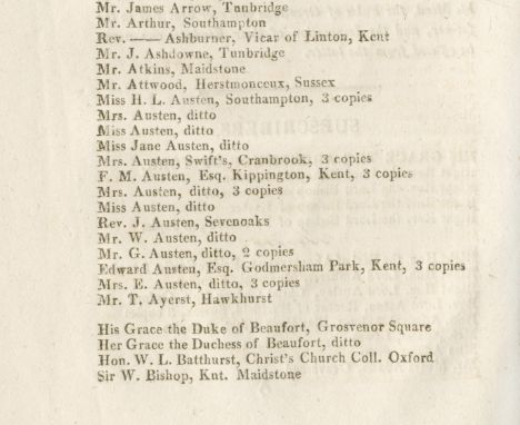 [AUSTEN (JANE)]JEFFERSON (REV. THOMAS, of Tunbridge) Two Sermons, on the Reasonableness, and Salutary Effects of Fearing God.