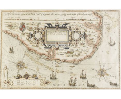 NORFOLK[WAGHENAER (LUCAS JANSZOON)] The sea mappe of the north coaste of England betweene Walberswick &amp; Burnham with all 