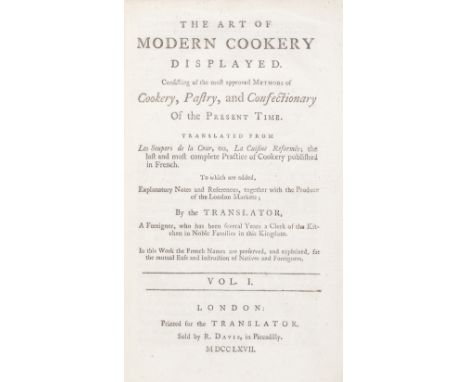 [MENON]The Art of Modern Cookery Displayed. Consisting of the Most Approved Methods of Cookery, Pastry, and Confectionary of 