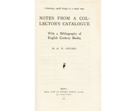 PENNELL (ELIZABETH ROBINS)My Cookery Books, FIRST EDITION,  number 75 of 330 copies, designed by Bruce Rogers, 28 mounted fac