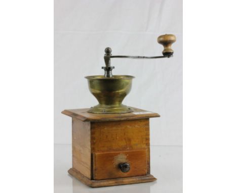 Vintage Wooden Coffee Grinder, the handle marked Zassenhaus Garantie