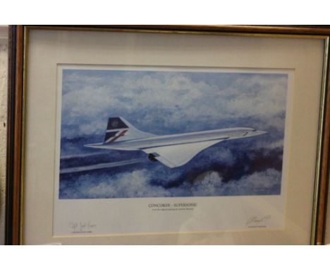 Concorde - Supersonic, framed and glazed signed limited edition print no. 803/1950, signed by the artist Anthony Hansard and 
