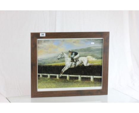 Framed & glazed signed print of Desert Orchid Gold