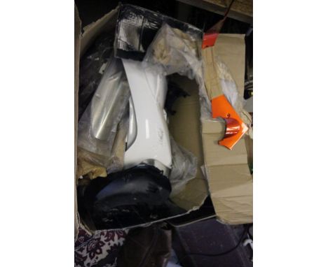 Large box of vintage Motorcycle parts