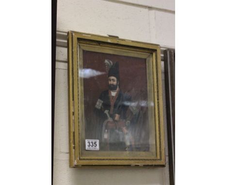 Gilt Framed Oil Painting Portrait of a Sultan