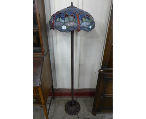 A Tiffany style standard lamp