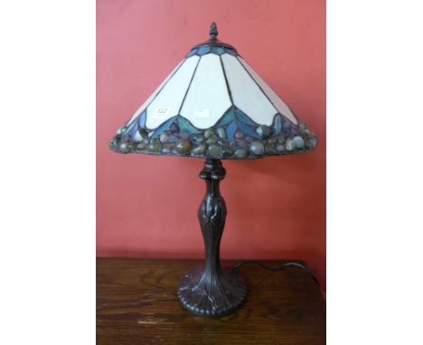 A Tiffany style table lamp