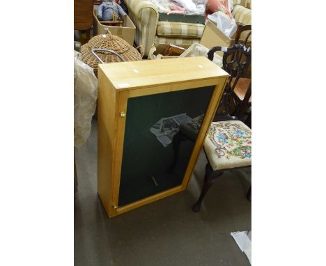 LIGHT OAK GLAZED DISPLAY CABINET