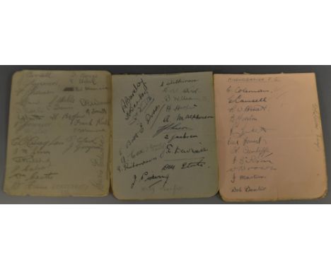 Sporting Interest - Football Autographs 1935-36 season, Middlesbrough, Sheffield United and Leicester City, inscribed in ink 