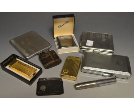 Smoking Interest - a collection of vintage lighters, a musical lighter, cigarette cases