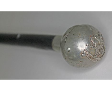 A regimental swagger stick, length 69.5cm.  
