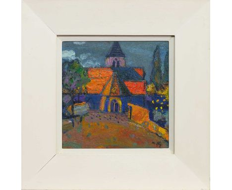 * SANDY MURPHY RSW RGI PAI (SCOTTISH b. 1958), CHURCH, CLERENCE oil on board, signed, titled and dated 1997 label versoframed