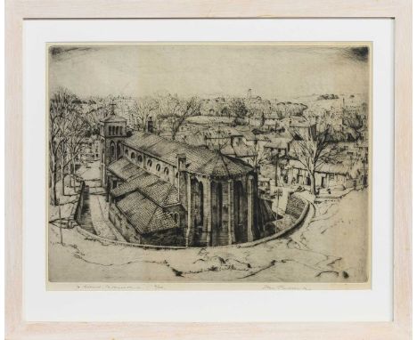 * IAN FLEMING RSA RSW RGI (SCOTTISH 1906 -1994), ST GIMER, CARCASSONE limited edition etching on paper, signed, titled and nu