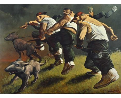 * PETER HOWSON OBE (SCOTTISH b. 1958), PATRIOTS limited edition giclee print on canvas number 2/100unframedoverall size 76cm 