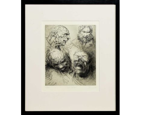 * PETER HOWSON OBE (SCOTTISH b. 1958), ALL SAINTS limited edition etching on paper, signed, titled, dated '98 and numbered 5/