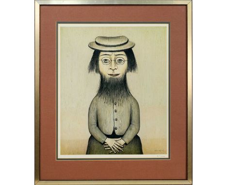 * LAURENCE STEPHEN LOWRY RBA RA (BRITISH 1887 - 1976), WOMAN WITH BEARD limited edition lithograph on paper, signed, numbered