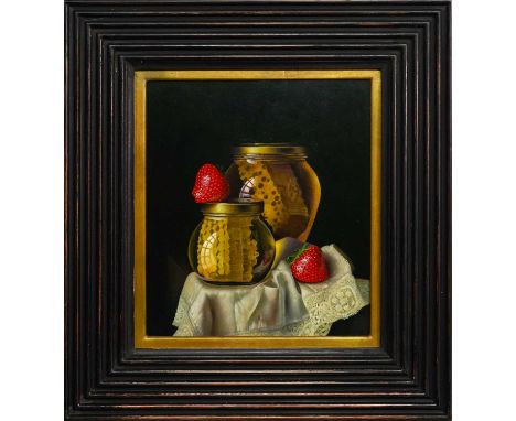 * JAMES MCDONALD (SCOTTISH b. 1956), HONEY HONEY oil on board, signed, titled and dated 2000 versoframed and under glassimage