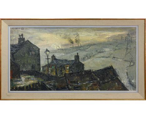 * HERBERT WHONE (BRITISH 1925 - 2011), INDUSTRIAL LANDSCAPE   oil on canvas, signed and dated '68 framed  image size 61cm x 1