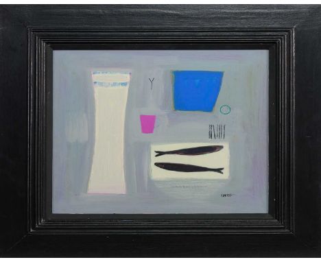 * SIMON LAURIE RSW RGI (SCOTTISH b. 1964), STILL LIFE acrylic on board, signed framed and under glassimage size 33cm x 36cm, 