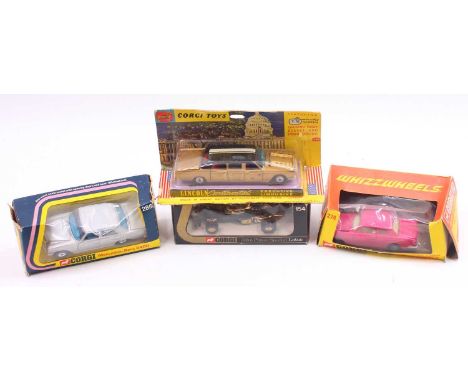 Corgi Toys group of 4 diecasts to include; No. 154 John Player Special Lotus, No.285 Mercedes Benz 240b, No.274 Bentley T Ser