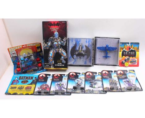 Kenner/Ertl and other 2 Trays Containing Batman Related diecast, figures and others to include; Mr Freeze 'Batman and Robin',