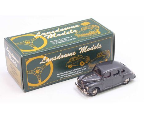Lansdowne, 1/43 scale white metal model of a 1953 Jowett Javelin Deluxe, in gun metal grey, ref. No.LDM26 (M,BG)