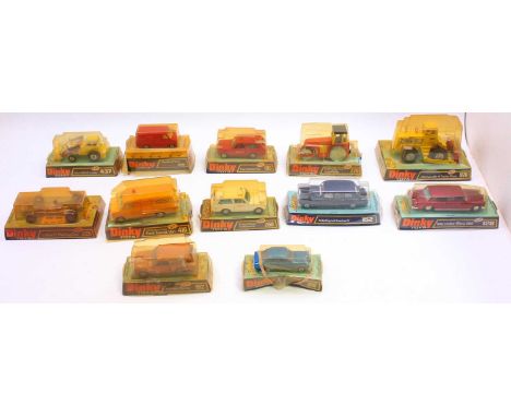 Dinky Toys group of 12 later release diecasts to include; No.128 Mercedes Benz 600 Limousine, No. 416 Motorway Services Ford 