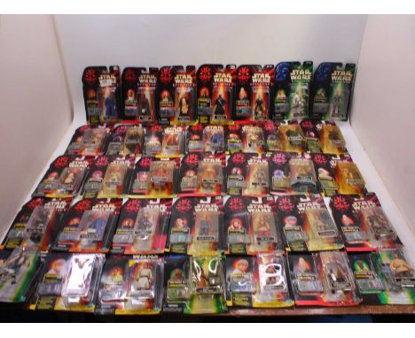 Hasbro Star Wars Episode 1 and Power Of The Force group of approx 35 Comm Talk Chip Action Figures to include; No.84016 C-3P0