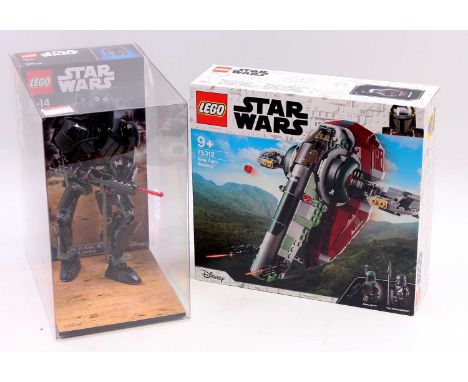 Lego Star Wars group of 2 sets to include; a No.75312 Sealed Boba Fett's Star Ship and a No.75121 Imperial Death Trooper hous