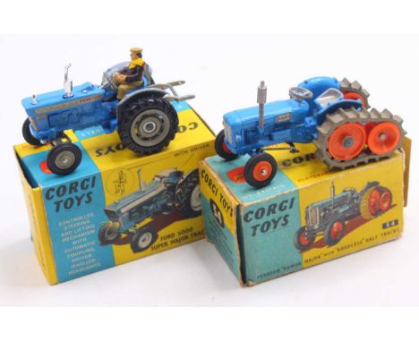 Corgi Toys group of 2 farming diecasts to include: a No.67 Ford Major 5000 Super Major Tractor and a No. 54 Fordson Power Maj