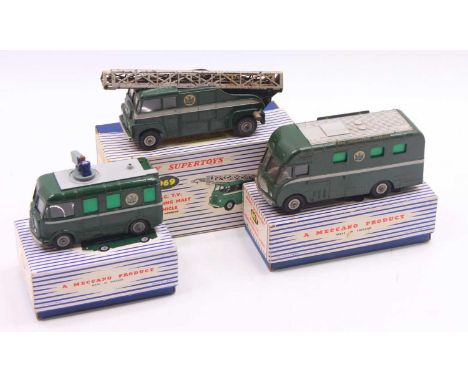 Dinky Toys group of 3 Public Services diecasts to include; No.969 BBC TV Extending Mast Vechicle with inner packing piece and
