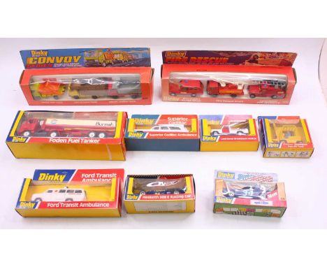 Dinky Toys small quanityt of later release diecasts to include; No.288 Superior Cadillac Ambulance, No.274 Ford Transit Ambul